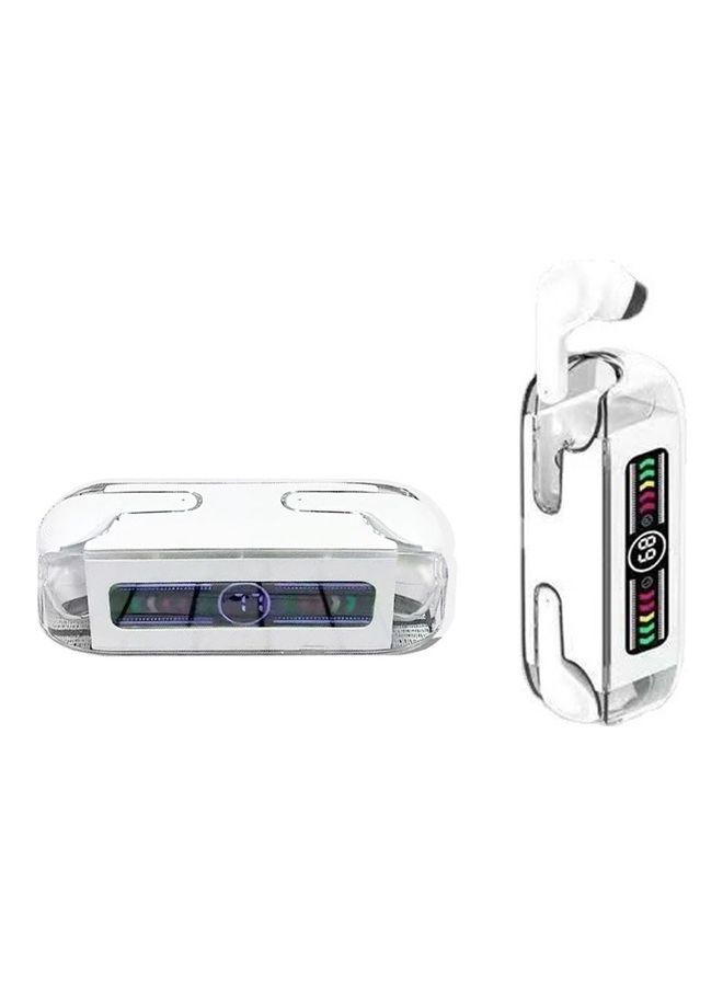 MARGOUN M12 Max Wireless Bluetooth Headset LED Power Playing Time Display Stereo Earphone White - Image 1