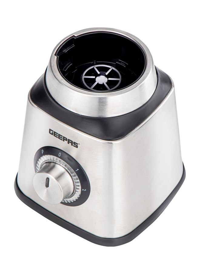 GEEPAS Stainless Steel Blender, Powerful Motor and Sharp Blade Transparent Glass Jars with Stainless Steel Blades 1.5 L Jar and Grinder Attachment 1500 ml 600 W GSB44076UK Black and Silver - Image 4