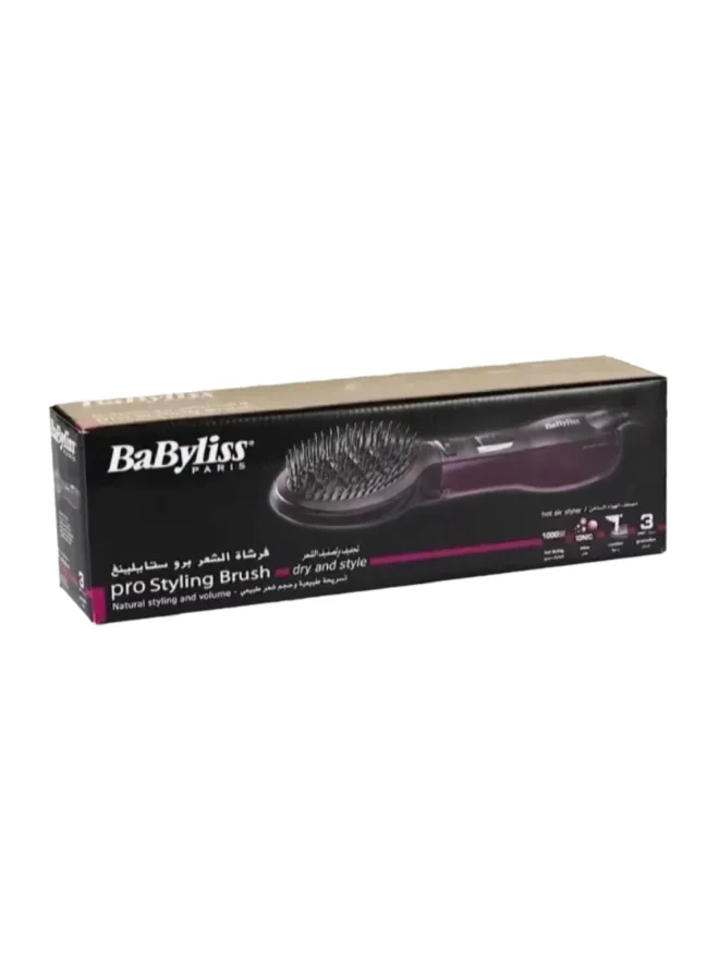 babyliss Paddle Pro Air Styler | 1000W Powerful Styling Unisex Hairbrush | Dual Speed Temperature Setting Hair Dryer & Volumizer with Cool Air Button | Ionic Tech for Shiny Hair – AS115PSDE Purple/Black