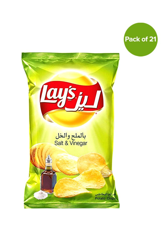 ليز - رقائق البطاطس بالملح والخل 12جرام عبوة من 21 قطعة - Image 1