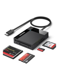 Ugreen USB C SD Card Reader 4 in1 Memory Card Adapter External SD Micro SD MS CF Compact Flash Camera Card Reader For Macbook Computer PC Laptop iPhone  16 15 Pro Max Galaxy S24 23 Ultra SLR Sports Camera Black  - Image 1