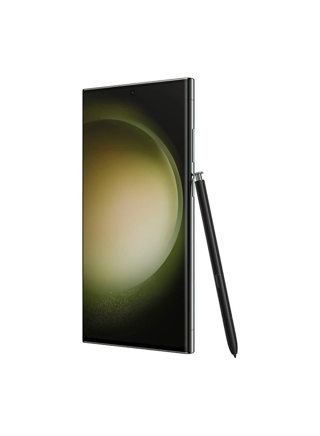سامسونج - هاتف Galaxy S23 Ultra 5G ثنائي الشريحة باللون الأخضر وذاكرة الوصول العشوائي (RAM) سعة 8 جيجابايت وسعة 256 جيجابايت - الإصدار العالمي - Image 1