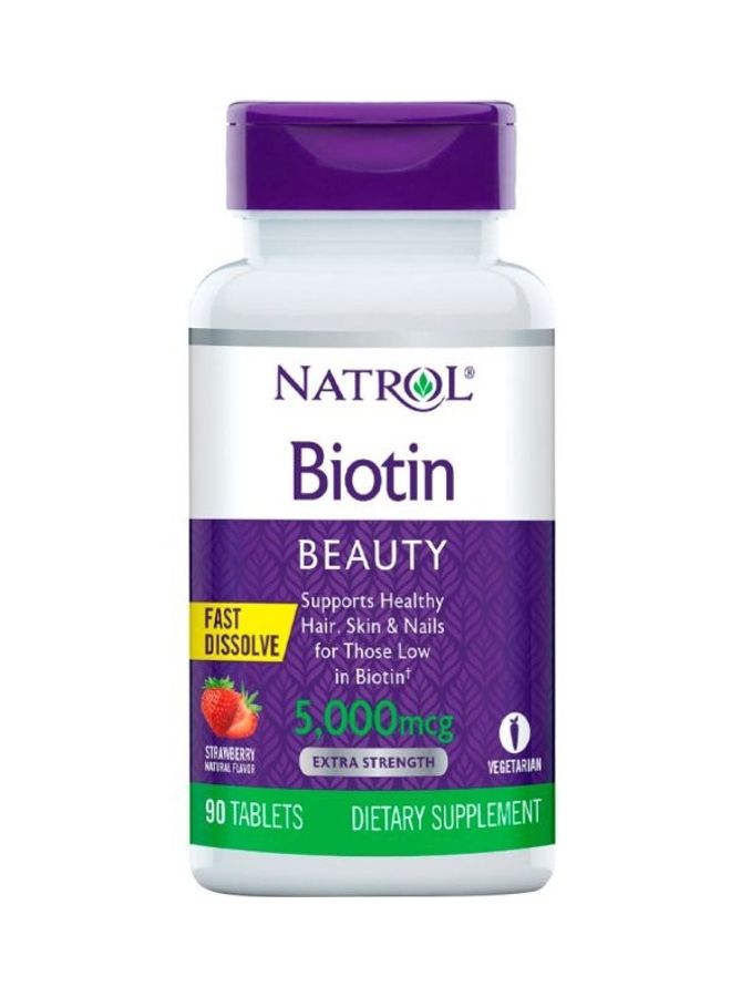 بيوتين 5000 ميكروغرام سريع الذوبان 90 قرص