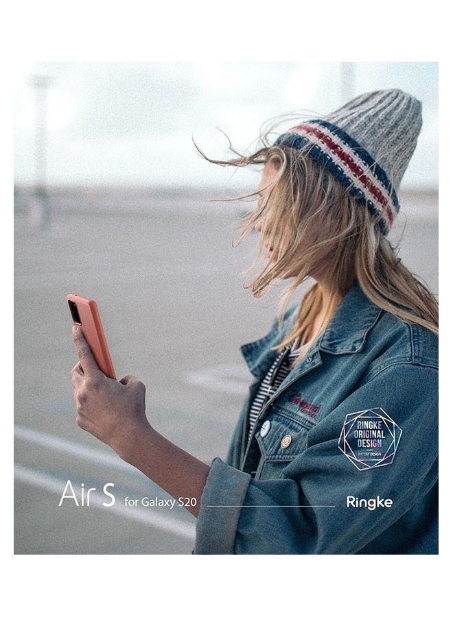 Ringke Air-S Compatible With Galaxy S20 Case Lightweight Premium TPU Shockproof Matte Slim Soft Flexible Thin Protective Phone Case Pink Sand - Image 5