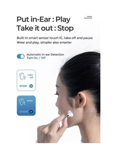 JOYROOM New Upgraded Popup Window TWS Wireless Earbuds 5.2 Buletooth Version 360 MAH Charging Box White  - Image 5