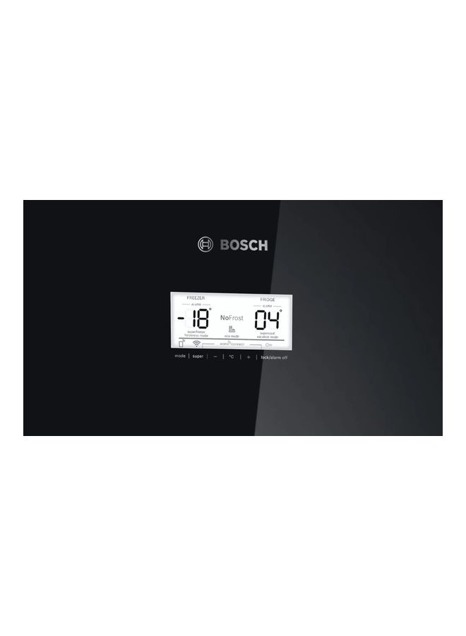 BOSCH Serie 6 Freestanding Fridge with Freezer at Bottom Glass Door 435 Litres KGN49LB30U Black - Image 2