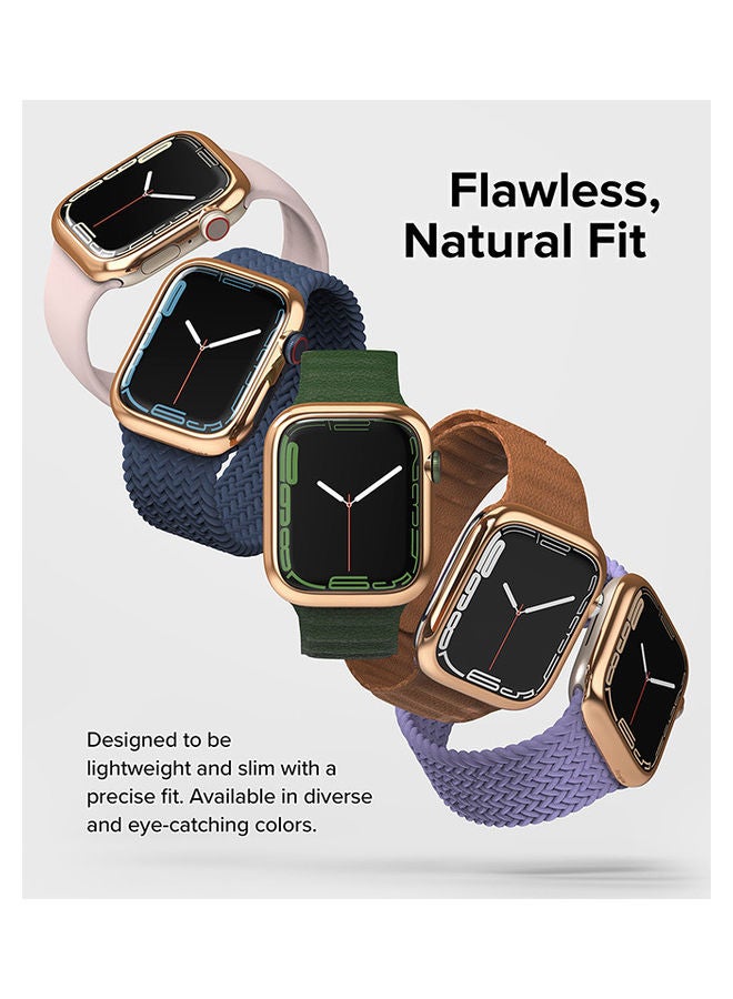 Ringke Bezel Styling Compatible With Apple Watch 7 41mm Stainless Steel Adhesive Frame Ring Cover Anti Scratch Protection Rose Gold  - Image 4