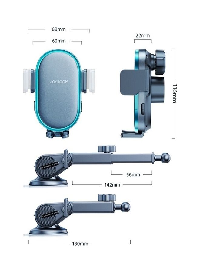 جوي روم 15 واط مزدوج لفائف شاحن لاسلكي حامل هاتف لوحة القيادة السيارة - Image 4