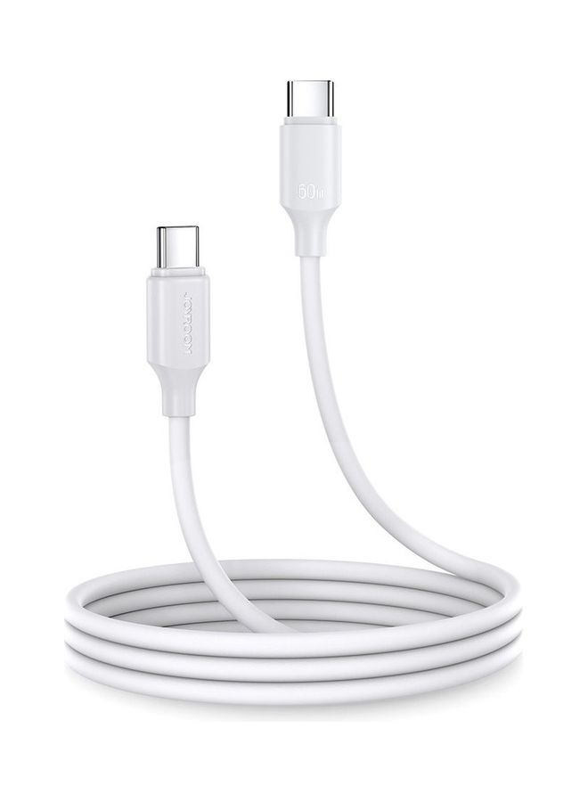 جوي روم كابل شحن سريع 60 وات من USB C إلى USB C بطول 1 متر من مادة البولي يوريثين الحراري من النوع C متوافق مع Samsung Galaxy S23/22/Z Fold/Z Flip وGoogle Pixel 7/6A وPS5 - Image 2