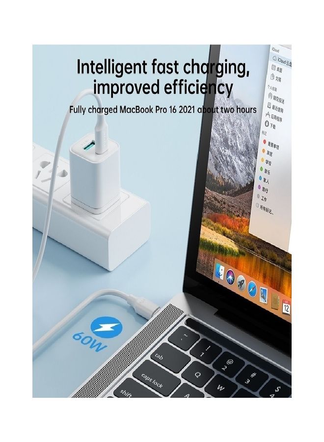 جوي روم كابل شحن سريع 60 وات من USB C إلى USB C بطول 1 متر من مادة البولي يوريثين الحراري من النوع C متوافق مع Samsung Galaxy S23/22/Z Fold/Z Flip وGoogle Pixel 7/6A وPS5 - Image 5