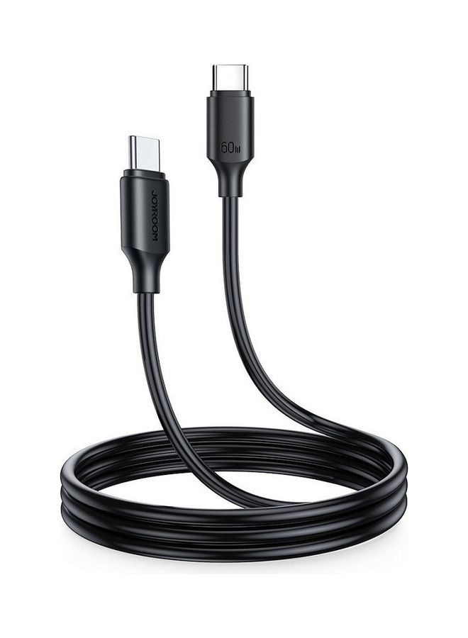 JOYROOM 60W Usb C To Usb C Cable 1M Pd Fast Charging Cord Type C Compatible With Samsung Galaxy S23/22/Z Fold/Z Flip Google Pixel 7 /6A Ps5 Black  - Image 2