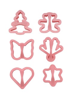 Royalford Biscuit Moulds, 6pcs Mould for Baking Biscuit, RF10959 | Cookie Cutters for Children | Baking Tools for The Kitchen | 6pcs Different Shape Mould Assorted Colour 7x6.5x3.5cm  - Image 1