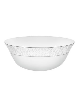 Velvett Collection 8" Stella white Serving Bowl Premium-Quality Opalware Light-Weight and Food-Grade Bowl with Elegant Hexagonal Design White 8inch - v1681207404/N53400254A_1