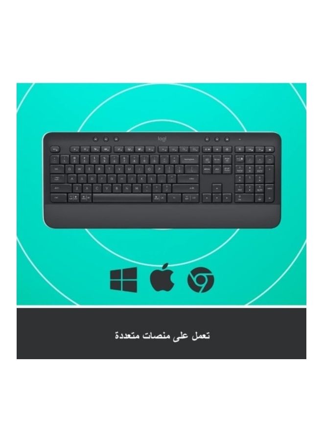 Logitech - Signature K650 Wireless Keyboard Wrist Rest Full Size Ble Bluetooth Or Logi Bolt Usb Receiver Comfort Deep Cushioned Keys Numpad Compatible With Most Os Pc Windows White - Image 1