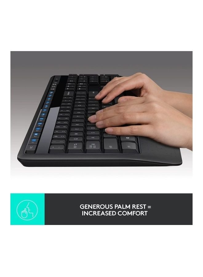 Logitech - MK345 Wireless Keyboard And Mouse Arabic Black - Image 1