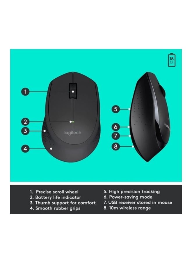 Logitech - MK345 Wireless Keyboard And Mouse Arabic Black - Image 1