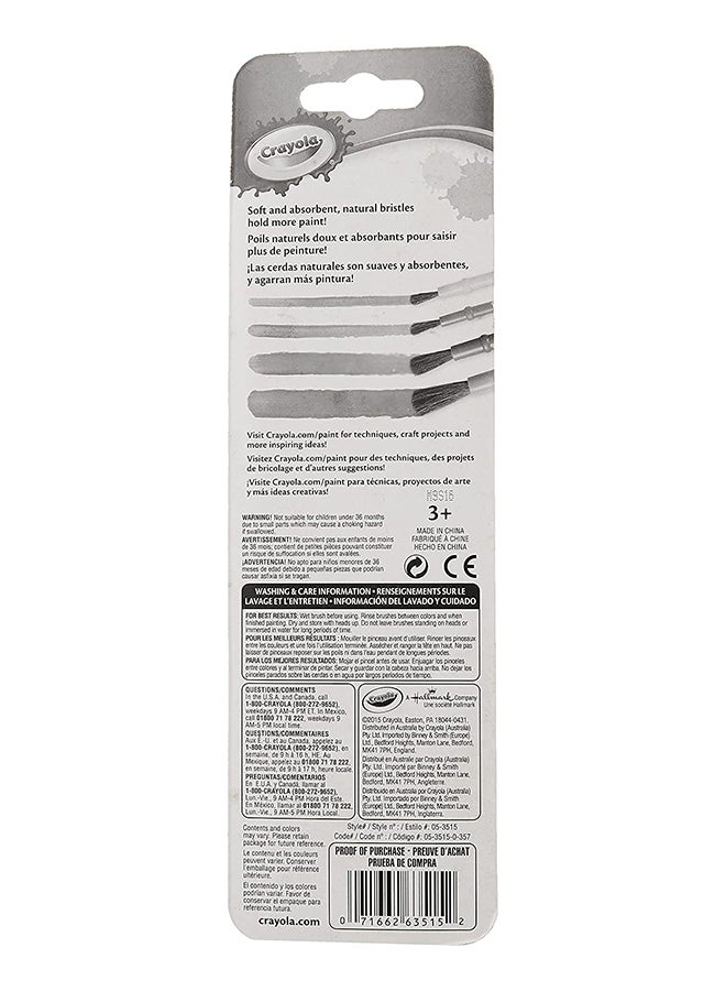 كرايولا مجموعة فرش فنية وحرفية مكونة من 4 قطع - Image 3