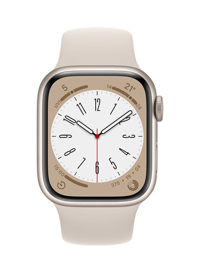 ابل  Renewed - Watch Series 8 GPS 41mm Aluminium Case With Sport Band Starlight - Image 2