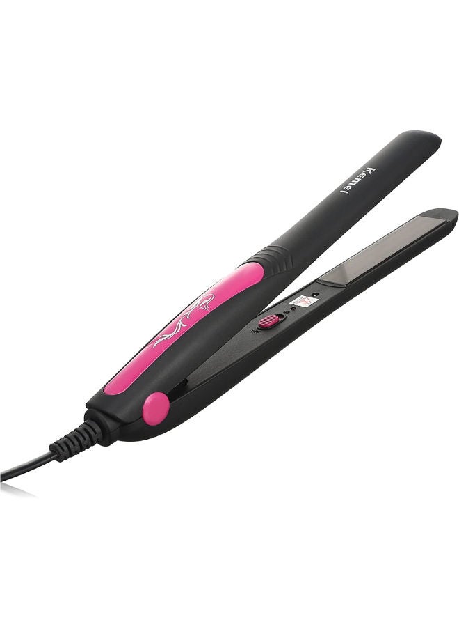 Kemei - Professional Hair Straightener KM-328 Black/Pink - Image 1