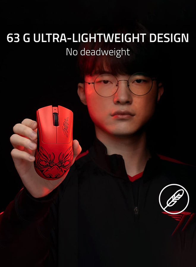 RAZER - Death Adder V3 Pro Wireless Gaming Mouse Faker Edition 63G Lightweight  Focus Pro 30K Optical Sensor Switches Gen3 Hyperspeed 6 Programmable Buttons 90 Hr Battery - Image 1