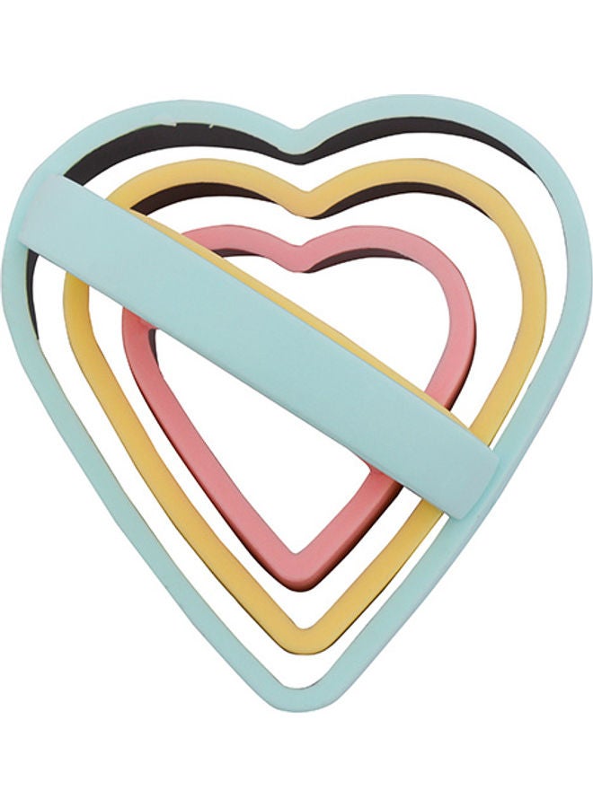 Royalford - Cookie Cutter 3pcs Stainless Steel Cookie Cutter RF10961 Baking Moulds Heart Shape Cookie Cutter with PP Handle Baking Dough Tools Multicolour 8x7x6cm - Image 1