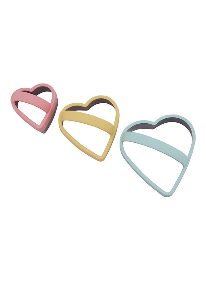 Royalford - Cookie Cutter 3pcs Stainless Steel Cookie Cutter RF10961 Baking Moulds Heart Shape Cookie Cutter with PP Handle Baking Dough Tools Multicolour 8x7x6cm - Image 1