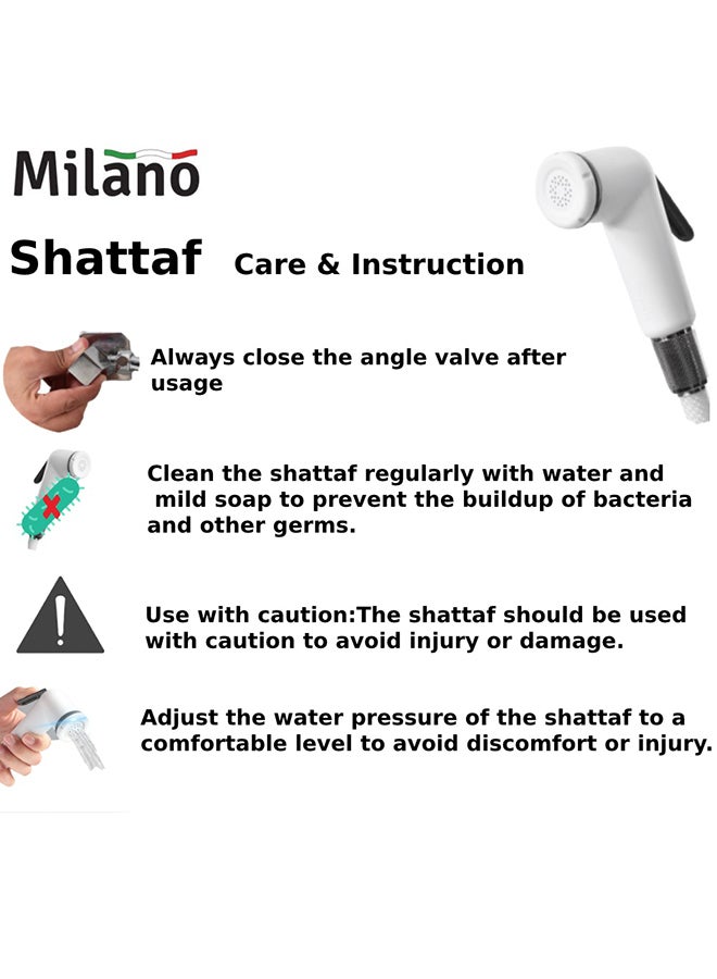 milano - Luxury Brass Shattaf Set Chrome Standard - Image 1