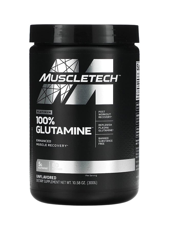 MuscleTech Platinum Glutamine - Unflavored - 60 Servings 300g  - Image 1