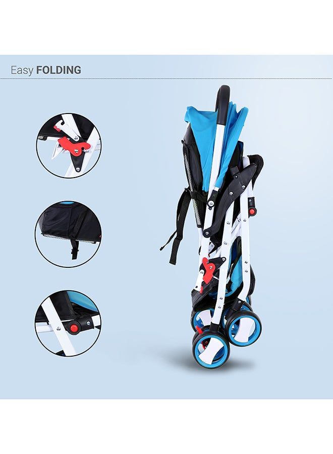 BABY PLUS - Baby Pram Stroller With Compact And Reversible Handlebar, Footrest, Cushion 5 Point Safety Belt - Image 1