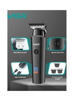 VGR Cordless Professional Hair And Beard Trimmer Black  - Image 2