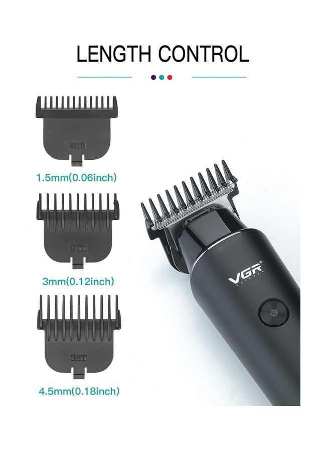 VGR - Cordless Professional Hair And Beard Trimmer Black - Image 1