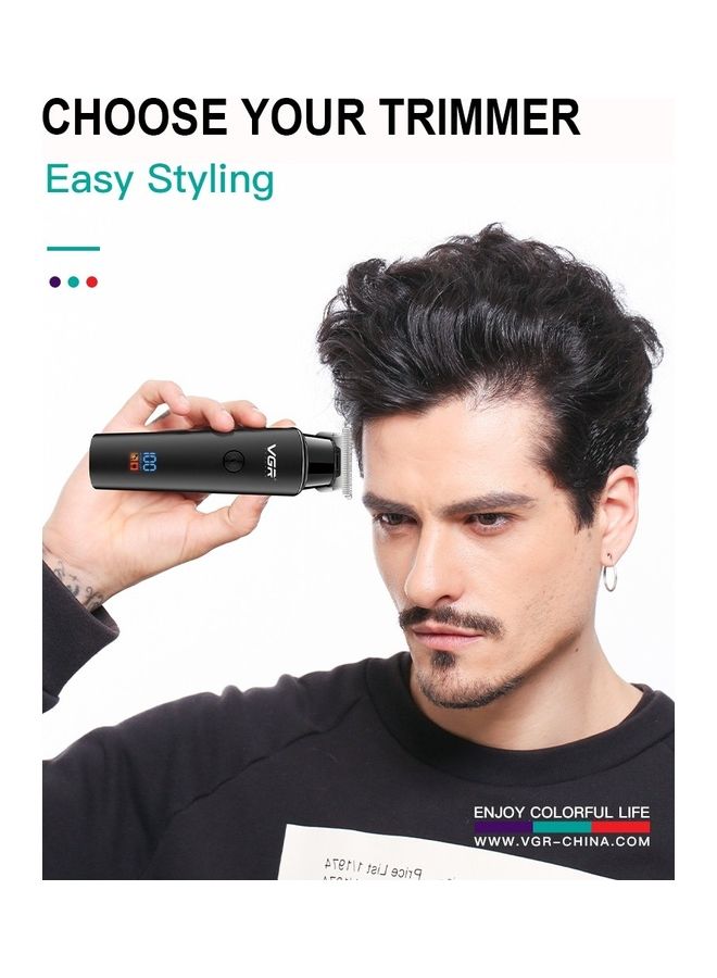 VGR - Cordless Professional Hair And Beard Trimmer Black - Image 1