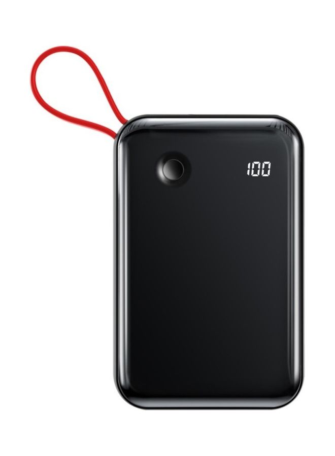 Baseus - 10000.0 mAh Baseus PPXF-E09 - Mini S Digital Display Power Bank ( 10000mAh - 15W - 5V - 3A ) , With Lightning Cable , Compatible With Apple iPhone iPad Samsung Huawei Xiaomi Oppo - Red Multicolour - Image 1