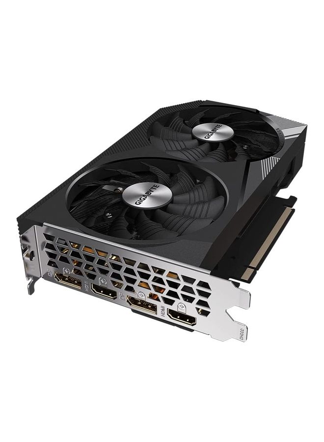 جيجابايت - بطاقة رسومات نفيديا جيفورس RTX 3060 ويندفورس او سي 12 جيجا GDDR6 192 بت من جيجابايت، اسود أبيض - Image 1
