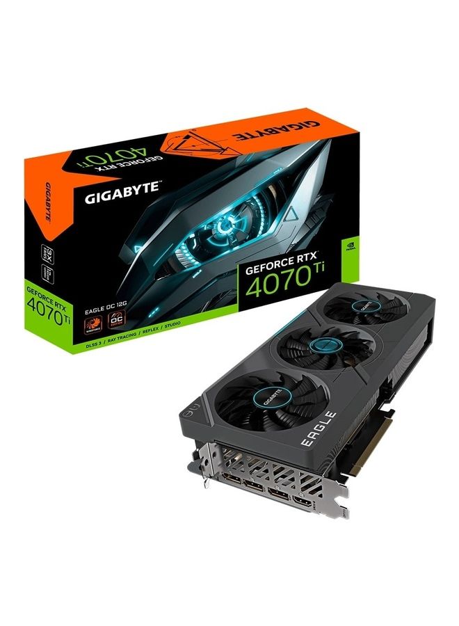 GIGABYTE - NVIDIA GeForce RTX 4070 Ti Eagle OC 12GB GDDR6X 192 Bit Graphics Card Black - Image 1