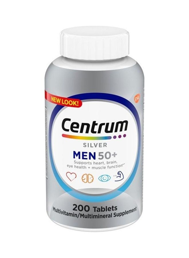 Centrum - Multivitamin And Minerals Silver Men 50 Plus 200 Tablets - Image 1