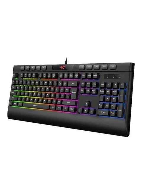 Havit KB487L USB RGB Full Gaming Keyboard Multimedia Function -Membrane - Black