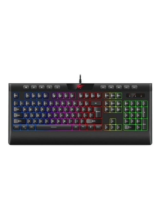 havit - Havit KB487L USB RGB Full Gaming Keyboard Multimedia Function -Membrane - Black - Image 1