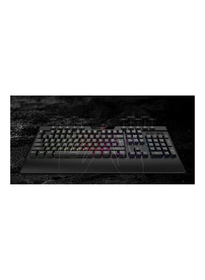 havit - Havit KB487L USB RGB Full Gaming Keyboard Multimedia Function -Membrane - Black - Image 1