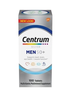 Centrum Multivitamin And Minerals Silver Men 50 Plus 100 Tablets 