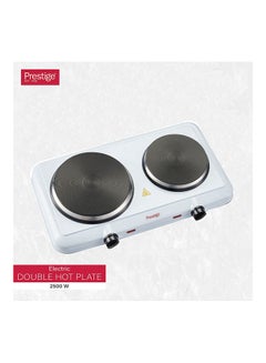 Prestige Electric Hot Plate - Double Burner Stove with Adjustable Temperature Control and Overheat Protection for Cooking Convenience 2500 W PR81524 White  - Image 5
