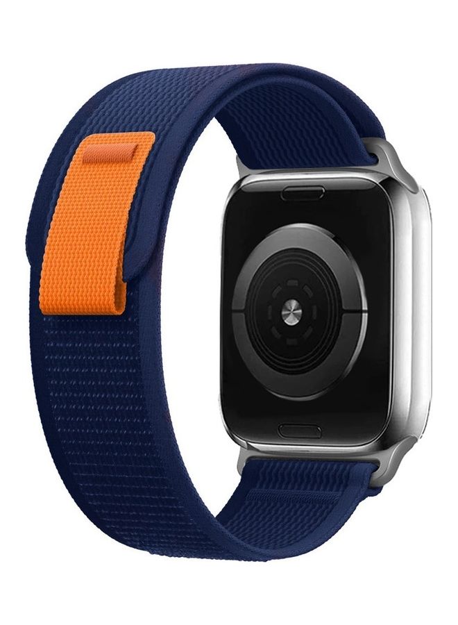 MARGOUN - Apple Watch Trail Band 38Mm 40Mm 41Mm Nylon Woven Sport Strap For iWatch Series Ultra 8 7 SE 6 5 4 3 2 4 Dark Blue - Image 1