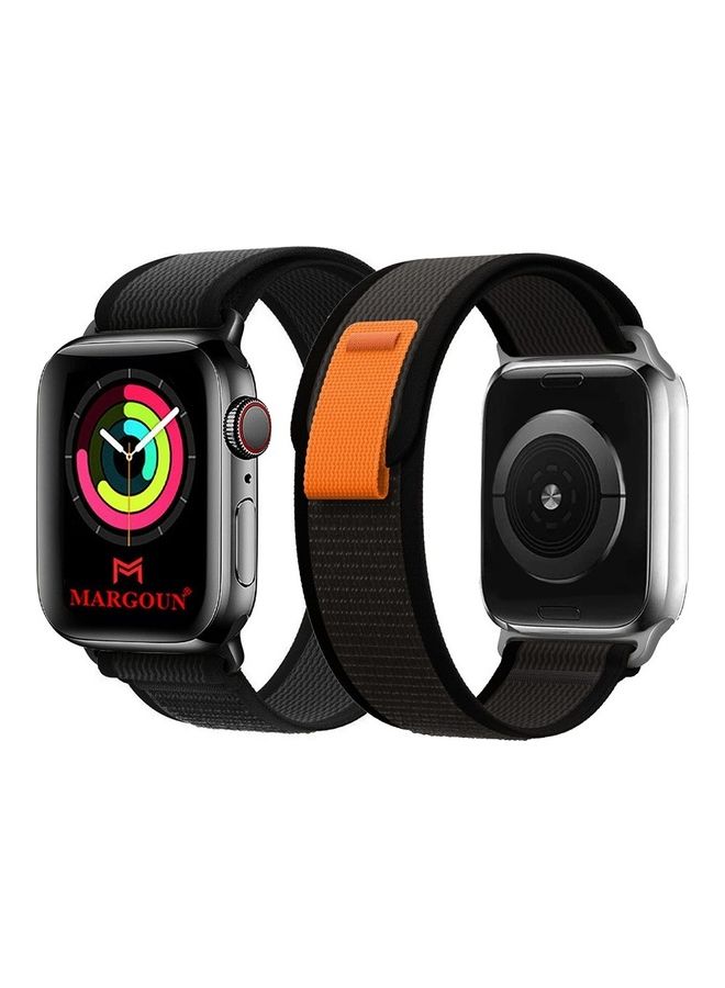 MARGOUN - Apple Watch Trail Band 38Mm 40Mm 41Mm Nylon Woven Sport Strap For iWatch Series Ultra 8 7 SE 6 5 4 3 2 11 Dark Grey - Image 1