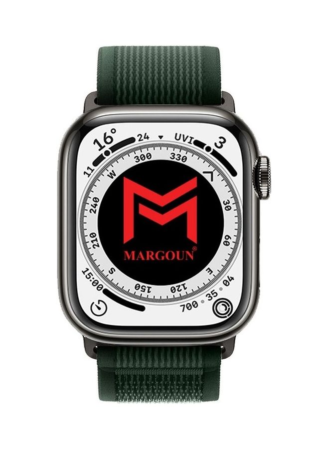 MARGOUN - Apple Watch Trail Band 38mm 40mm 41mm Nylon Woven Sport Strap for Iwatch Series Ultra/8/7/SE/6/5/4/3/2/10 Green/Orange - Image 1