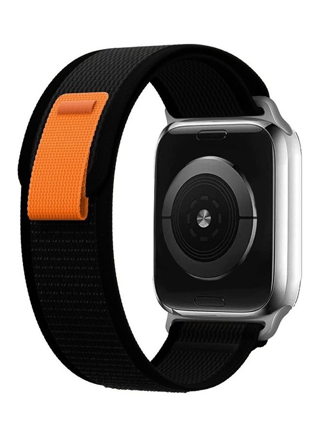 MARGOUN - Apple Watch Trail Band 38mm 40mm 41mm Nylon Woven Sport Strap For Iwatch Series Ultra/8/7/SE/6/5/4/3/2/6 Black - Image 1