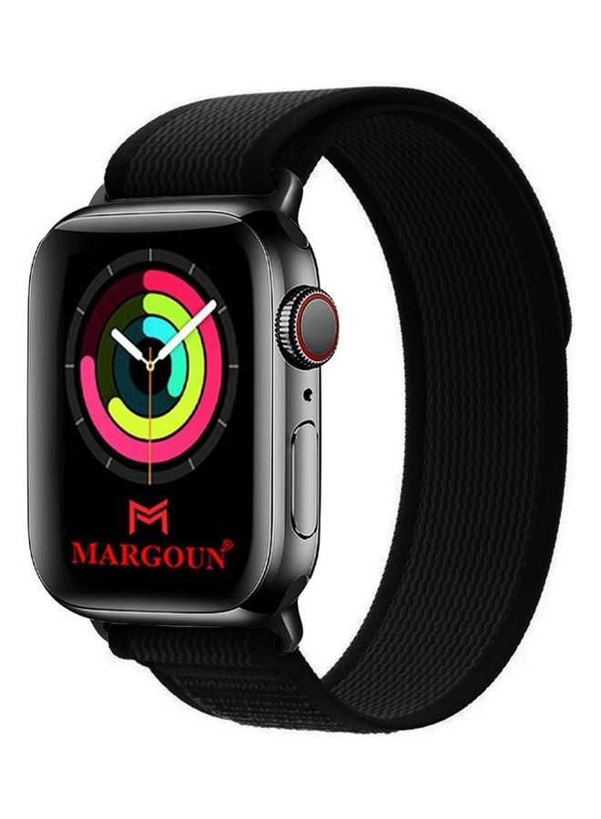 MARGOUN - Apple Watch Trail Band 38mm 40mm 41mm Nylon Woven Sport Strap For Iwatch Series Ultra/8/7/SE/6/5/4/3/2/6 Black - Image 1