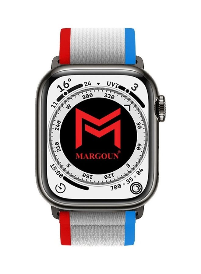 MARGOUN Apple Watch Trail Band 38mm 40mm 41mm Nylon Woven Sport Strap For Iwatch Series Ultra/8/7/SE/6/5/4/3/2/7 Red/Blue - Image 2