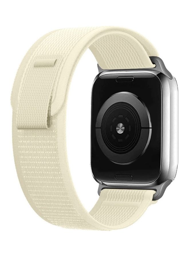 MARGOUN - Apple Trail Band 38mm 40mm 41mm Nylon Woven Sport Strap For iWatch Series Ultra/8/7/SE/6/5/4/3/2/12 Star Light - Image 1