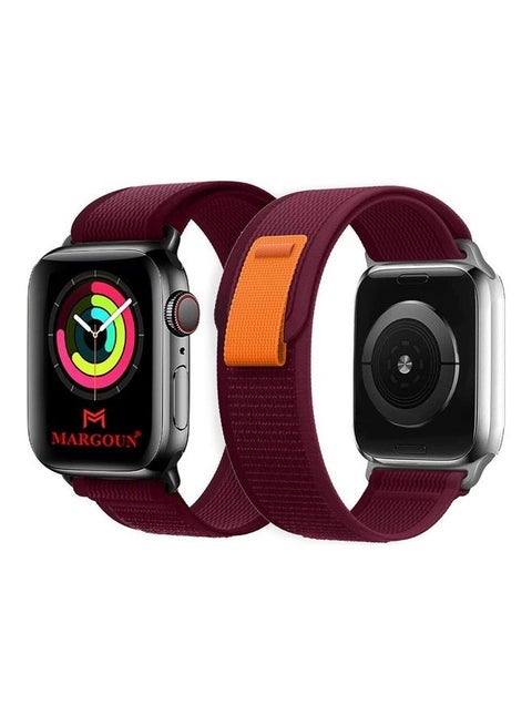 Apple Trail Band 38mm 40mm 41mm Nylon Woven Sport Strap For iWatch Series Ultra/8/7/SE/6/5/4/3/2/5 Maron