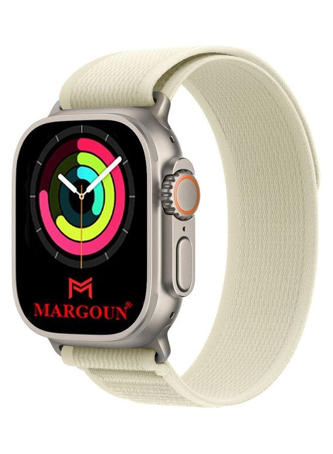 MARGOUN - Apple Watch Trail Band 49Mm 45Mm 44Mm 42Mm Nylon Woven Sport Strap For iWatch Series Ultra 8 7 SE 6 5 4 3 2 12 Star Light - Image 1